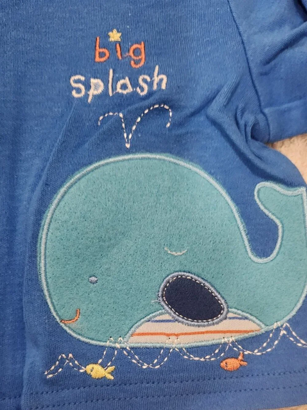 Bon Bebe' - Infant Boys' 3-Pc Blue Whale Onesie Set